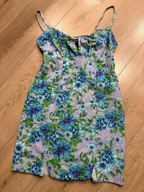 wild fable Mini Dress with Blue Floral Print